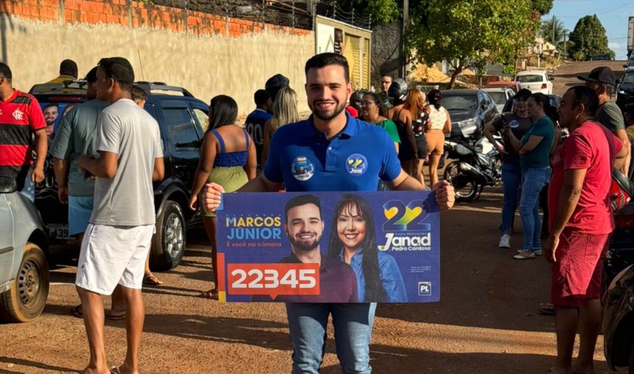 Candidato a vereador mais jovem do PL, Marcos Júnior inicia campanha com adesivaço e intensifica reuniões em Palmas